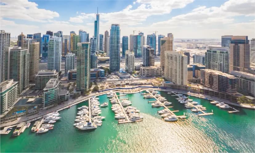 Guests enjoying a private yacht tour in Dubai